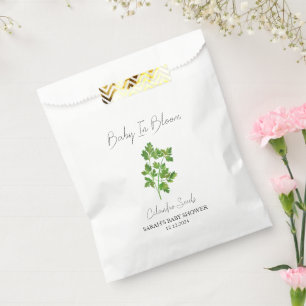 Sachets En Papier Baby shower de semences Baby In Bloom l Cilantro