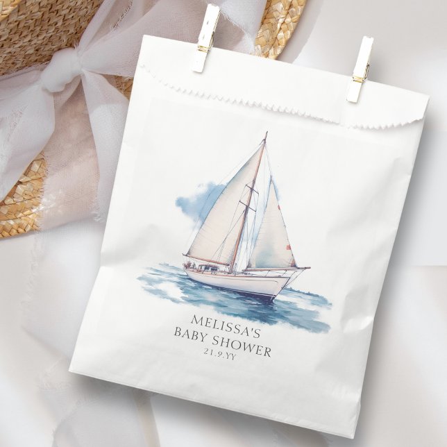 Sachets En Papier Baby shower de voilier (Créateur téléchargé)