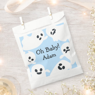 Sachets En Papier Baby shower d'Halloween du fantôme bleu