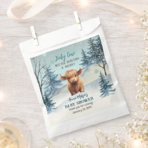 Sachets En Papier Baby shower d'hiver de la Vache Sainte-Vache sur l