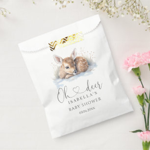 Sachets En Papier Baby shower d'hiver Deer Woodland