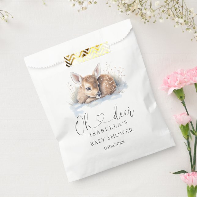 Sachets En Papier Baby shower d'hiver Deer Woodland (Scellé)