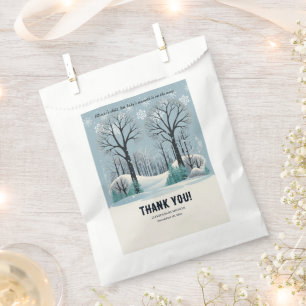 Sachets En Papier Baby shower Dreamwood Winter Forest Snowflakes