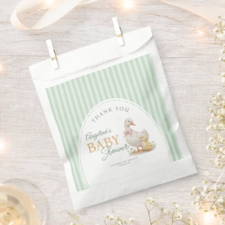 Sachets En Papier Baby Shower Favor Bags Mother Goose and Gosling.