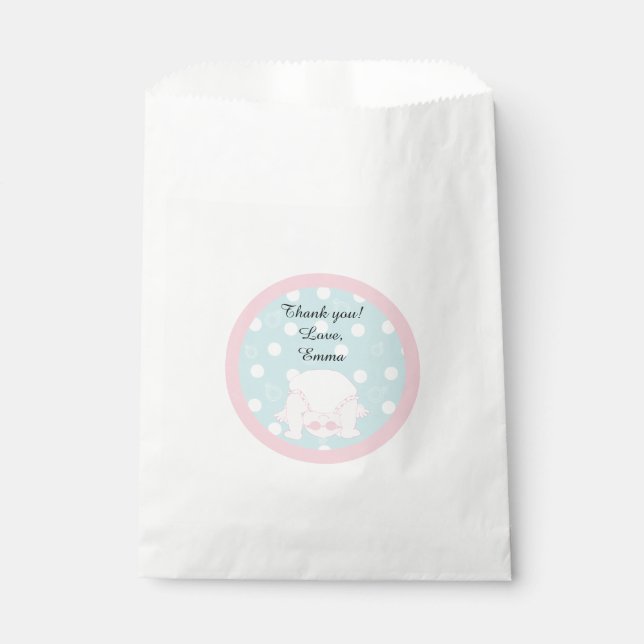 Sachets En Papier Baby shower Favoriser Sac "Peek-a-Boo Baby" (Devant)