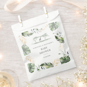 Sachets En Papier Baby shower Feuille Palm Safari Couples