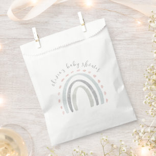 Sachets En Papier Baby shower fille arc-en-ciel Boho simple mignon