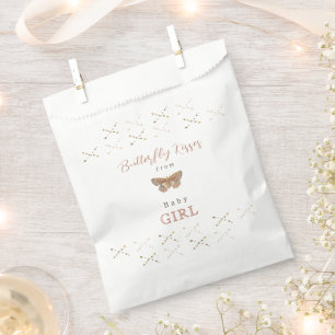 Sachets En Papier Baby shower fille Baisers papillon