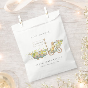 Sachets En Papier Baby shower Floral Golden Retriever cultivé locale