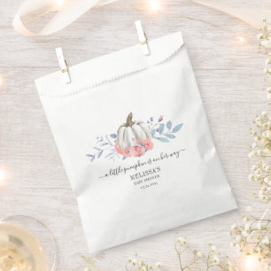 Sachets En Papier Baby Shower Floral Roses Roses Pink Citrouille