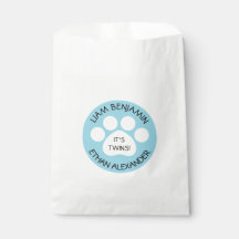 Baby shower - Jumeaux - Thème Empreinte de patte