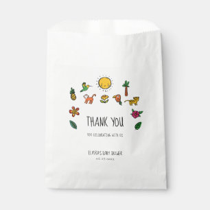 Sachets En Papier Baby shower jungle tropicale mignon