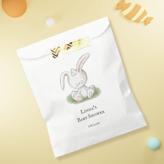Sachets En Papier Baby shower lapin doux (Créateur téléchargé)