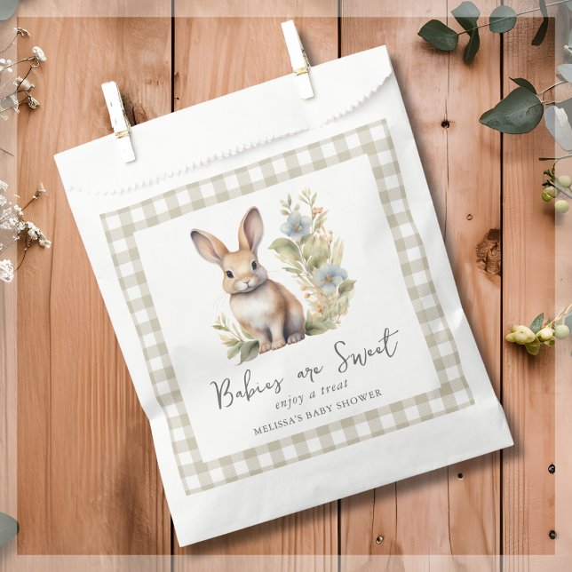 Sachets En Papier Baby shower lapin mignon (Créateur téléchargé)