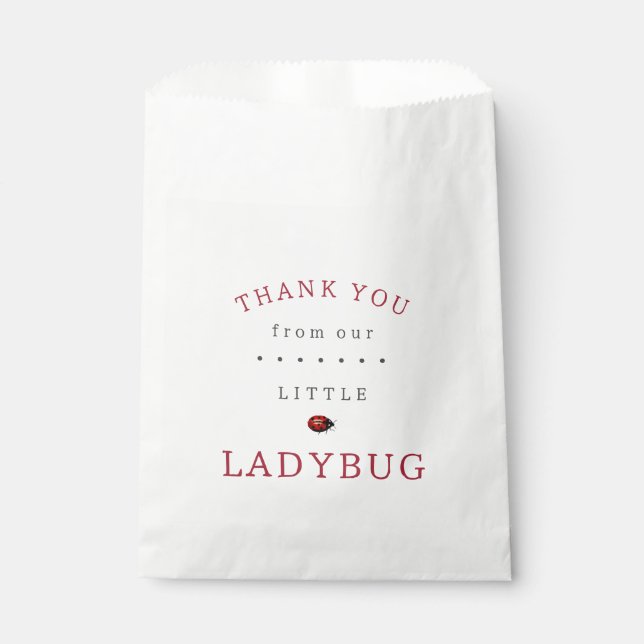 Sachets En Papier Baby shower Little Ladybug (Devant)