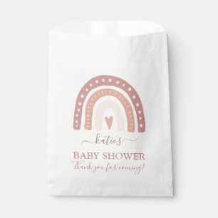 Sachets En Papier Baby shower moderne Blush Rose Rainbow Girl