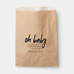Sachets En Papier Baby shower moderne Oh Baby