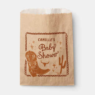 Sachets En Papier Baby shower occidental rustique