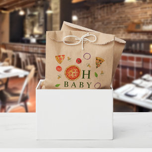 Sachets En Papier Baby shower Oh Baby Pizza + Pacificateurs