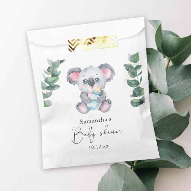 Sachets En Papier Baby shower Ours de Koala (Créateur téléchargé)