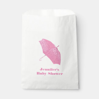 Sachets En Papier Baby shower Parapluie rose Favoriser Sac