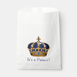 Sachets En Papier Baby shower Prince Crown