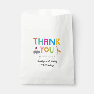 Sachets En Papier Baby shower Safari animal africain Favoriser