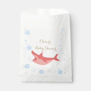 Sachets En Papier Baby shower Shark Summer Red und Blue Bubbles