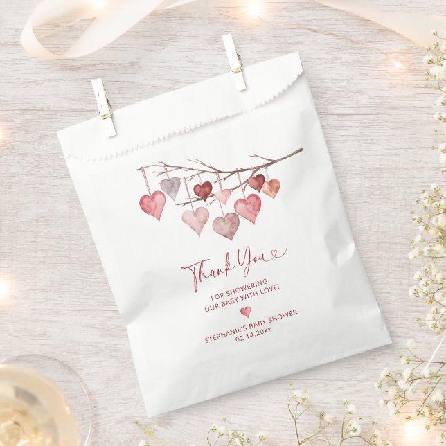 Sachets En Papier Baby shower Valentines de Little Sweetheart (Coupé)