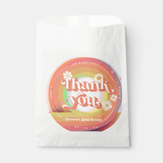 Sachets En Papier baby shower vinil Grovy (Devant)