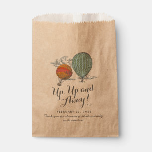 Sachets En Papier Baby shower Vintage de ballon haut et loin
