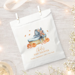 Sachets En Papier Baby shower vintage Rustic Fall Citrouille