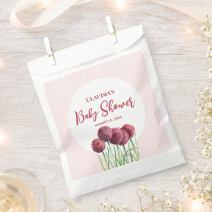 Sachets En Papier Baby shower violet rose Alliances Aquarelle Fleur