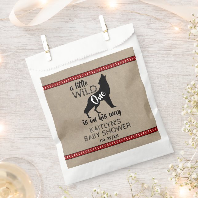 Sachets En Papier Baby shower Wild One Boys (Coupé)