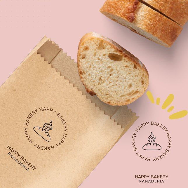 Sachets En Papier Baguette de pain de pâte feuilletée Baguette de pa (Sourdough Bread Logo Bakery Kraft Paper Bag)