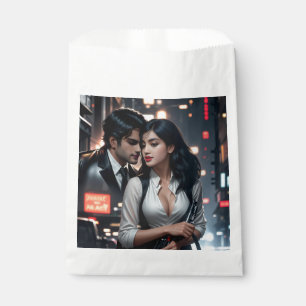 Sachets En Papier Baguettes couleur Digital 3D Design Blanc Favorise