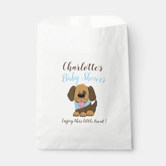 Sachets En Papier Baguettes de Baby shower de Chien Chien Chien Chie (Devant)