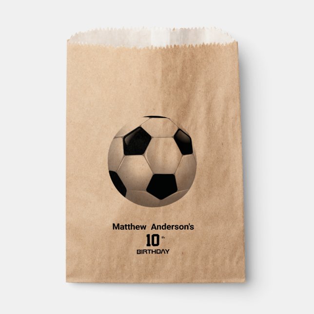 Sachets En Papier Balle de football Anniversaire Fab Loot (Devant)