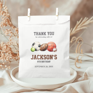 Sachets En Papier Balles de sport, on a une balle