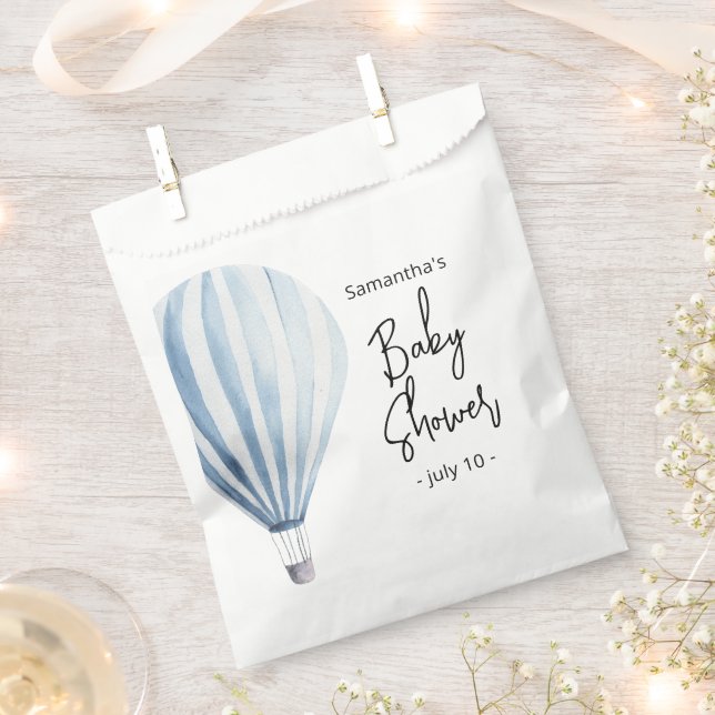 Sachets En Papier Ballon à air chaud - baby shower (Coupé)