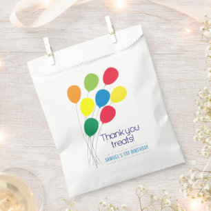 Sachets En Papier Ballons colorés Fête d'anniversaire du garçon