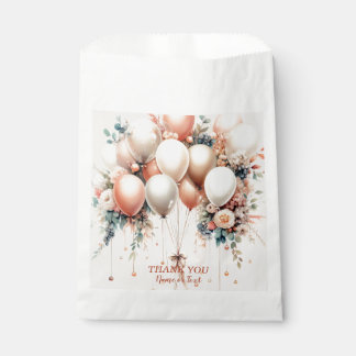 Sachets En Papier Ballons floraux de Pêche blanche colorée de fête É
