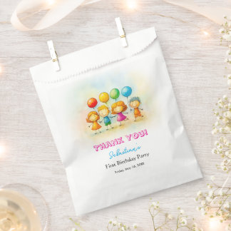 Sachets En Papier  Balloon Buddies Bash Boy 1st Birthday Favor Bags