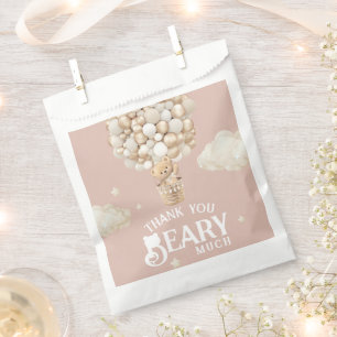 Sachets En Papier Balloon Ours Teddy Bearly Wait Baby Girl Douche