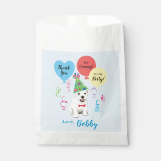 Sachets En Papier Balloons de fête d'anniversaire Westie Favoriser S