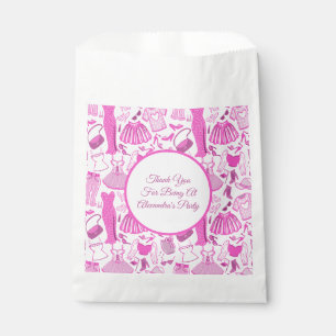 Sachets En Papier Barbiecore Motif de mode rose et rose chaud