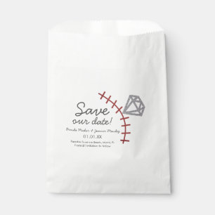 Sachets En Papier Baseball Homerun Diamant Gem  Save The Date    