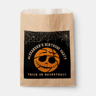Sachets En Papier Basket d'Halloween Ball Trick ou Basketball Annive