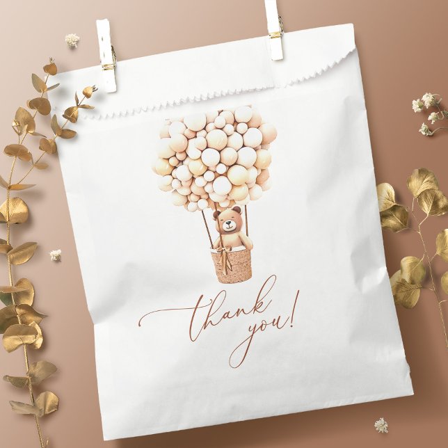 Sachets En Papier Bear Balloons Nous Pouvons Attendre! Cadeau baby s (Créateur téléchargé)