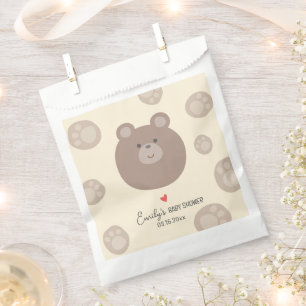 Sachets En Papier Beary Cute Brown Teddy Bear Cub Baby shower garçon